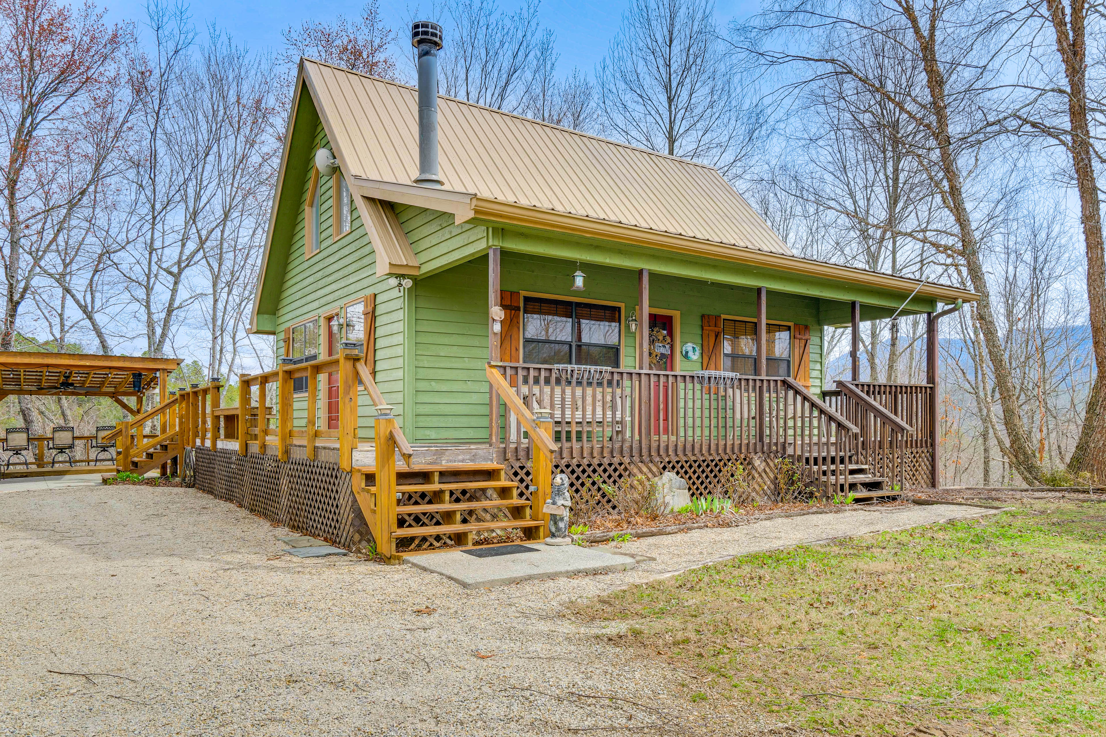 Property Image 1 - Andrews Cabin w/ Fireplace, Deck & Mountain Views!