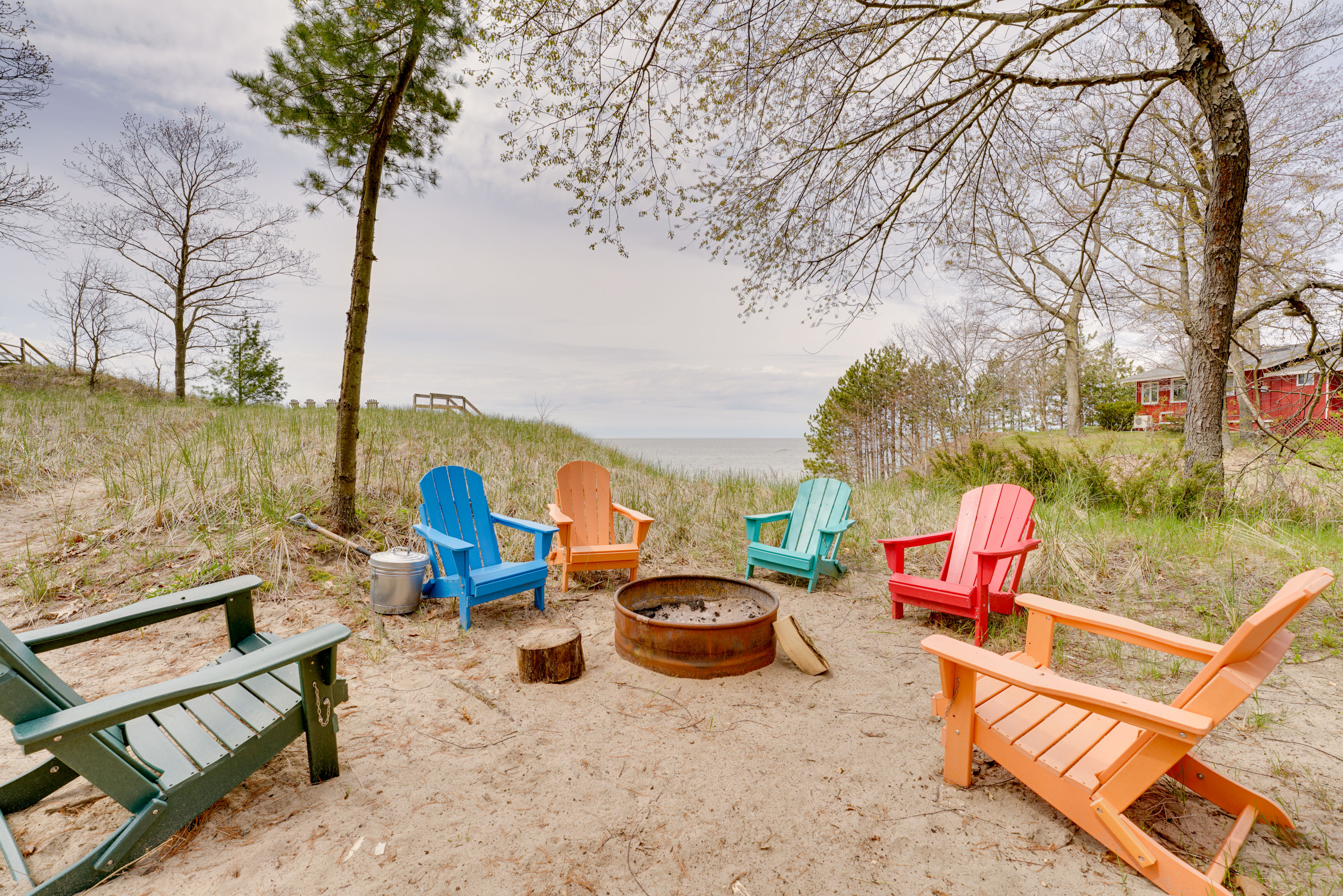 Property Image 2 - Beachfront Lake Michigan Cottage: Fire Pit & Deck