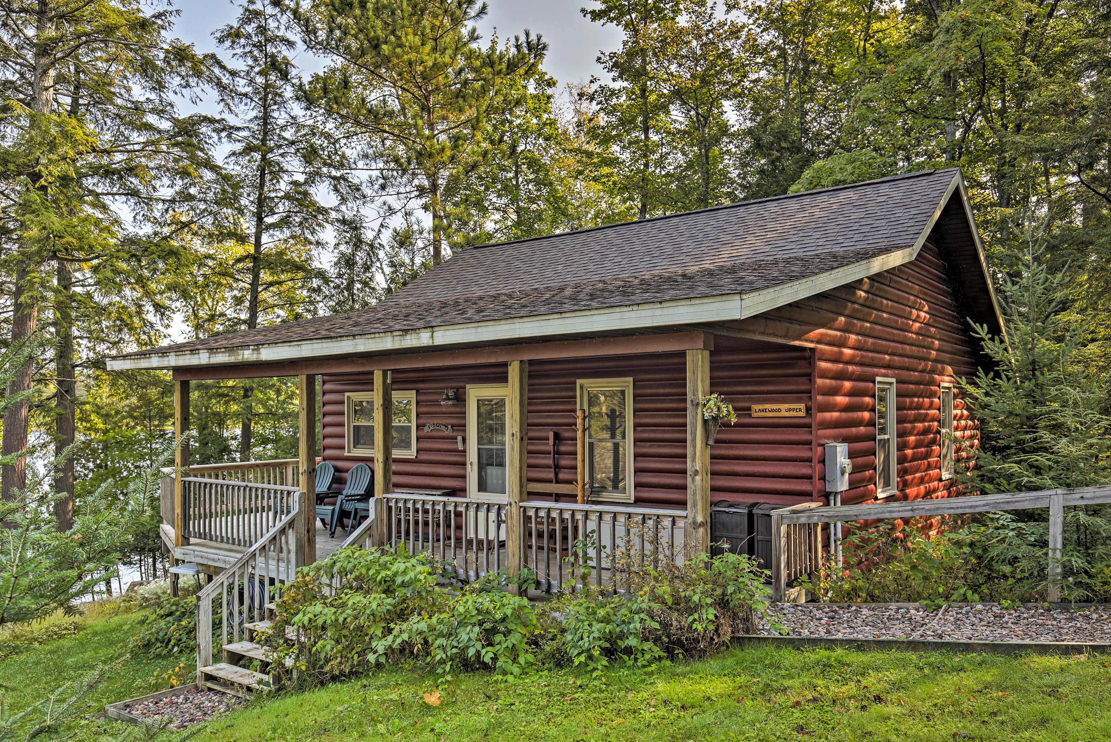 Property Image 2 - Waterfront Mercer Cabin w/ Wraparound Porch!