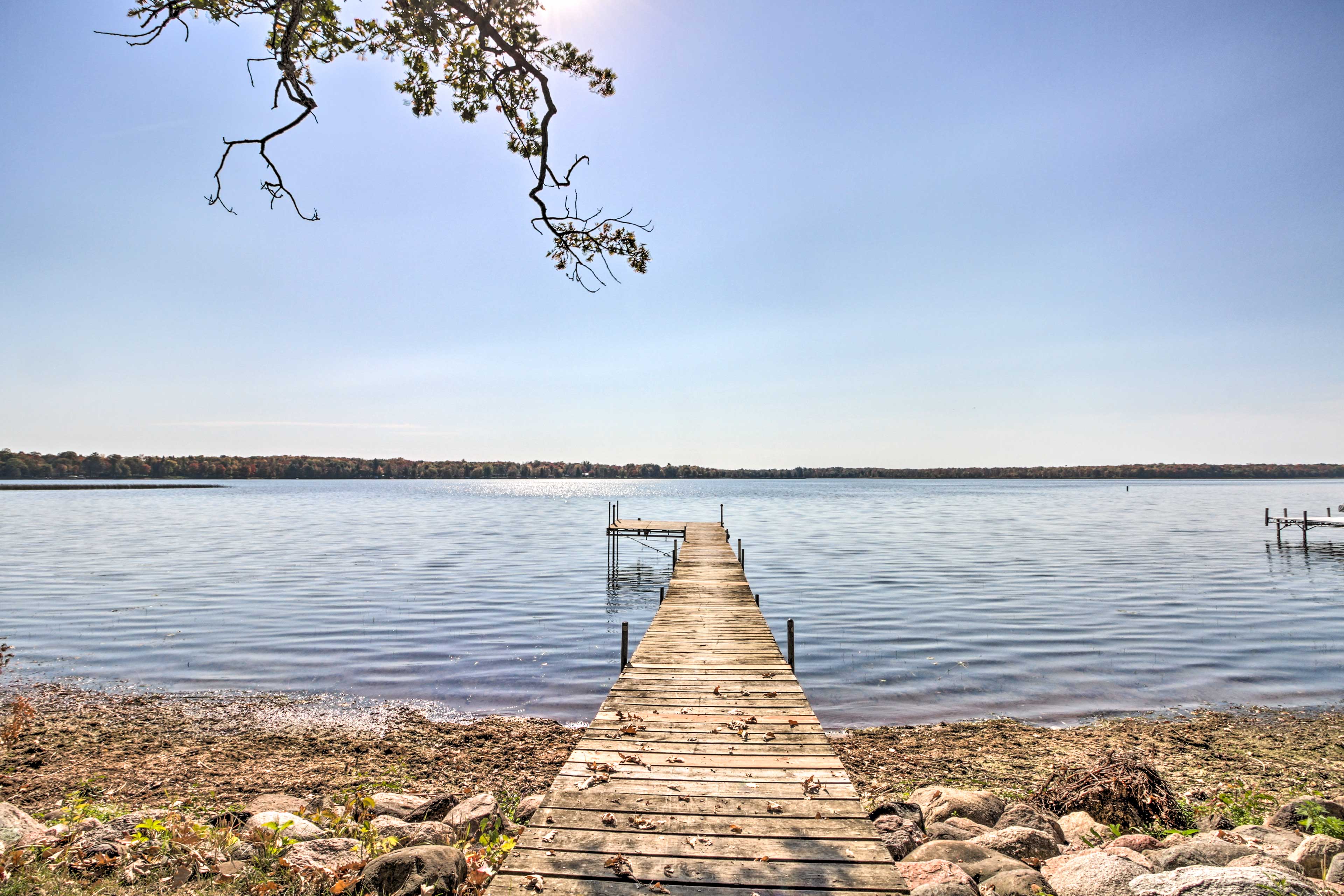 Waterfront Onamia Retreat w/ Dock & Fire Pit!