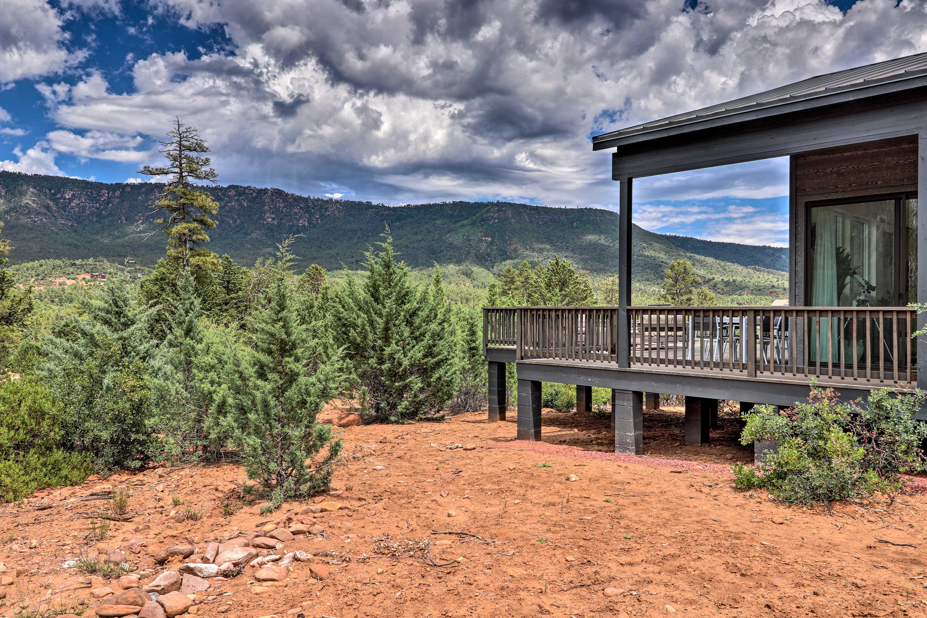 Property Image 2 - Upscale Pine Cabin w/ Fire Pit, Deck & Mtn Views!