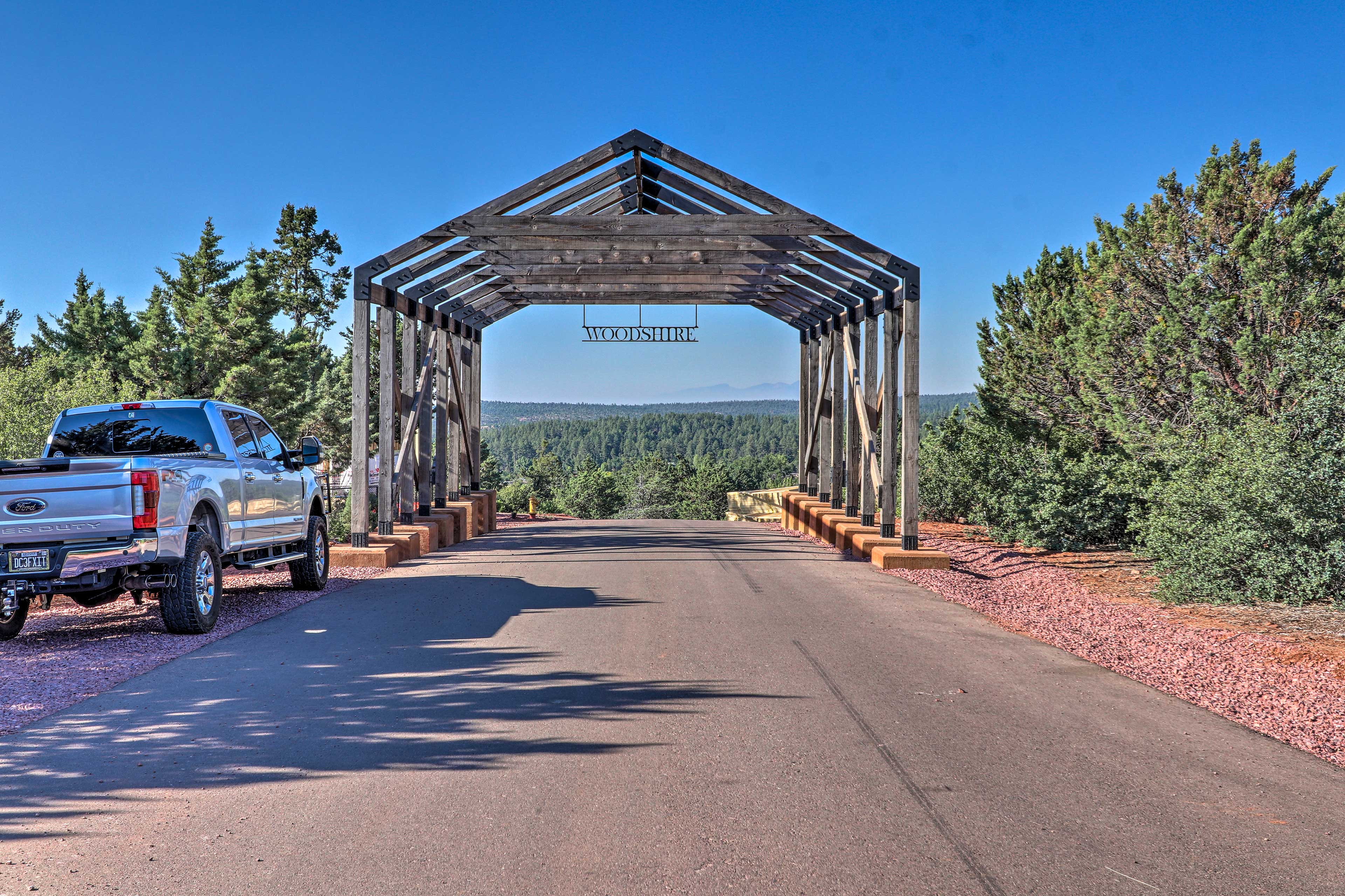 Property Image 1 - Upscale Pine Cabin w/ Fire Pit, Deck & Mtn Views!