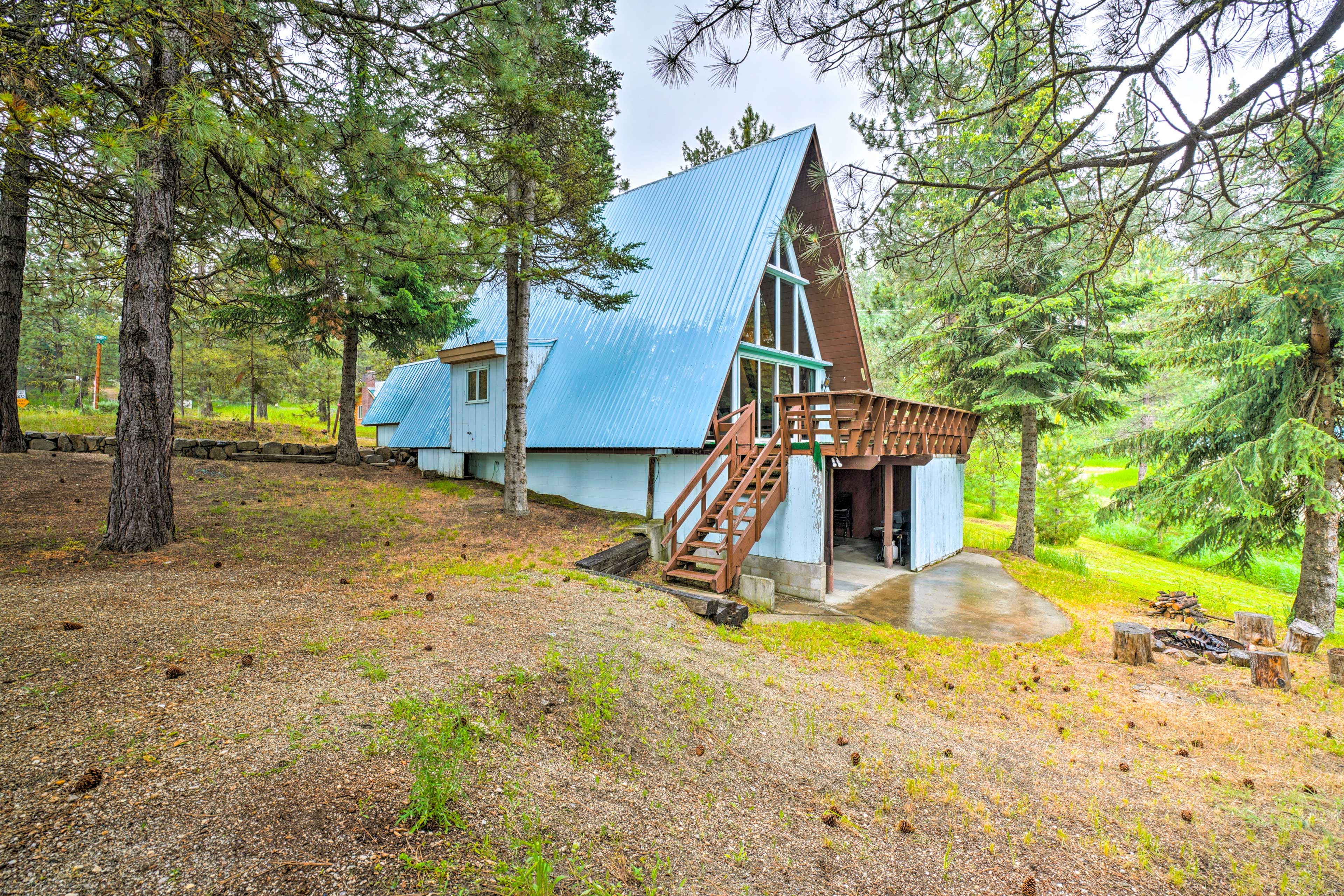 Property Image 2 - Updated, Calm A-Frame Cabin w/ Lake Cascade Views!