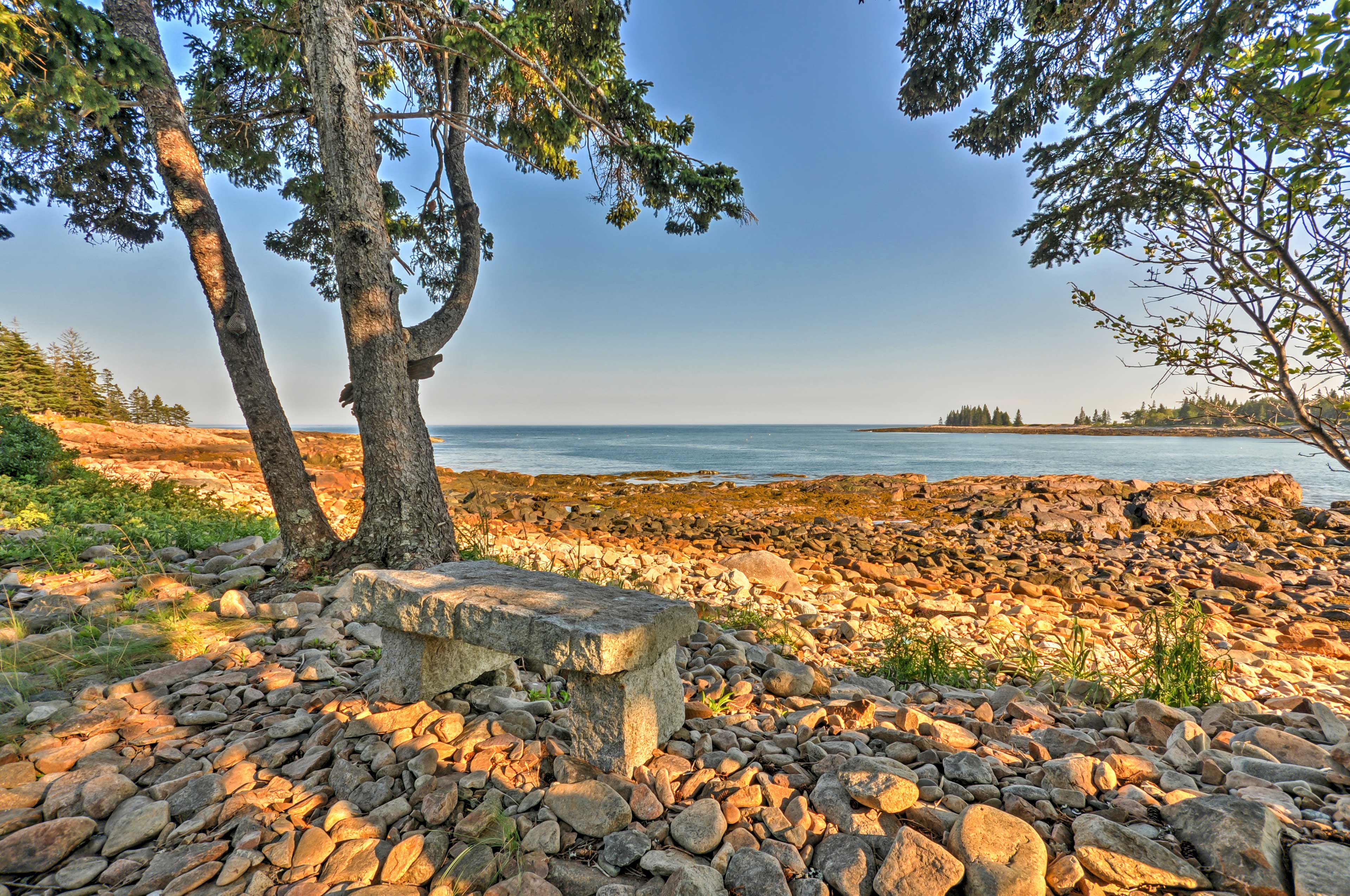 Property Image 1 - Waterfront Prospect Harbor Cottage: Yard, Fire Pit