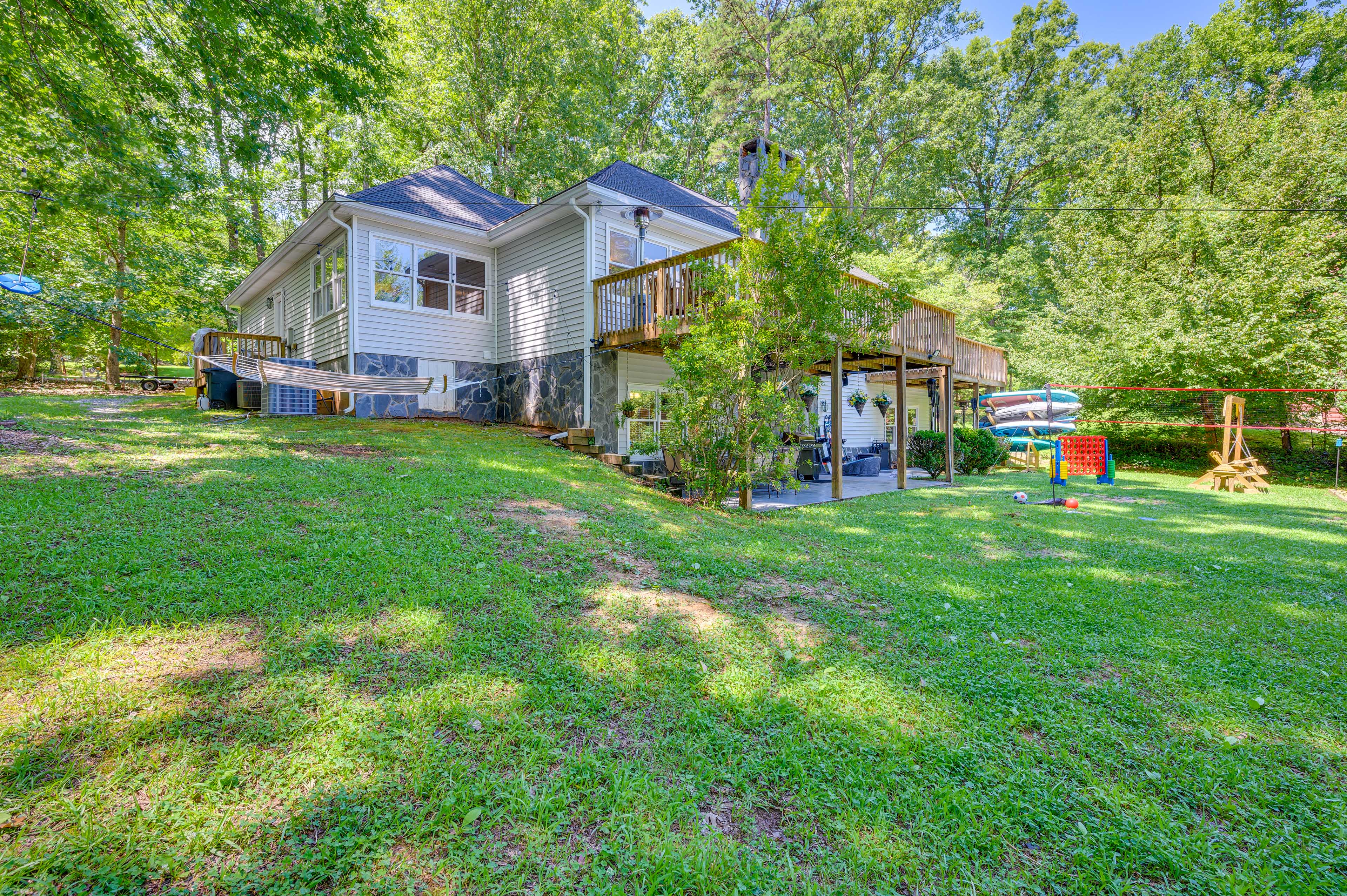 Waterfront Sparta Home w/ Game Room & Fire Pit!