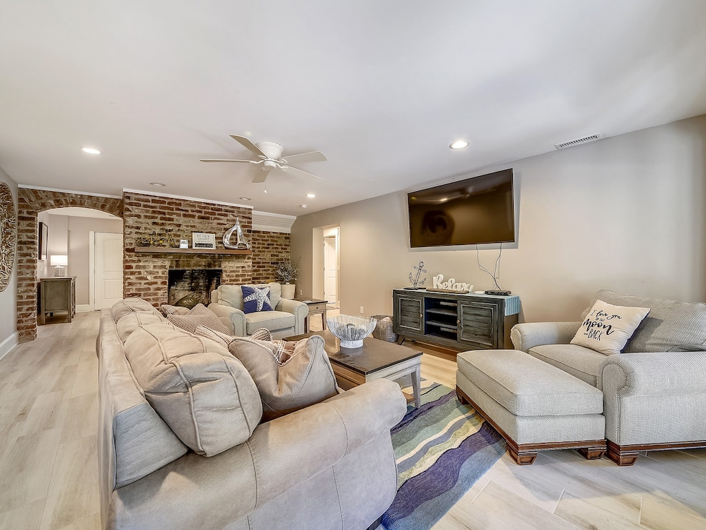 Downstairs Living Room at 21 Canvasback