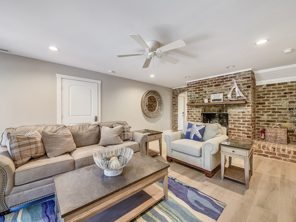 Downstairs Living Room at 21 Canvasback