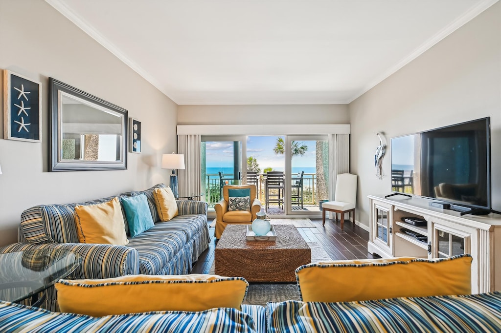 Living Room with Ocean Views at 473 Captains Walk