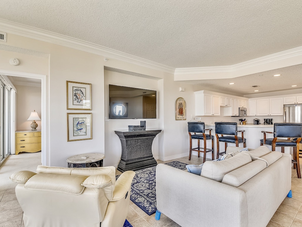 Living Room, Kitchen and Dining Area at 3405 SeaCrest