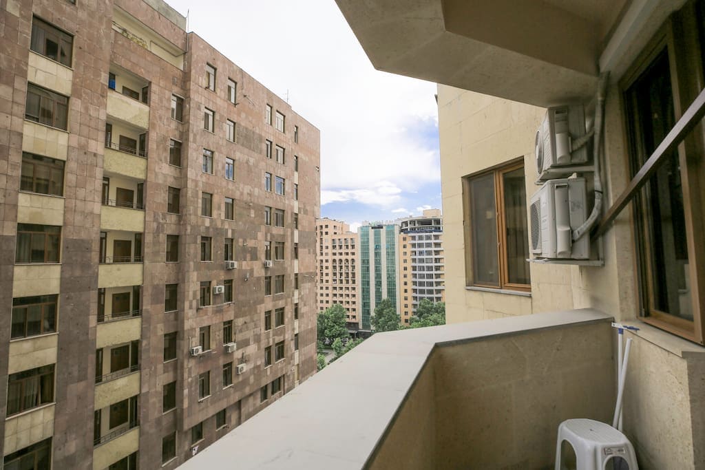 City view from the balcony