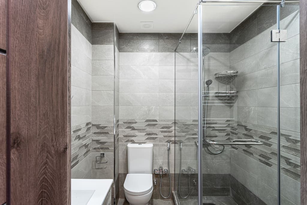 Modern bathroom with luxury features