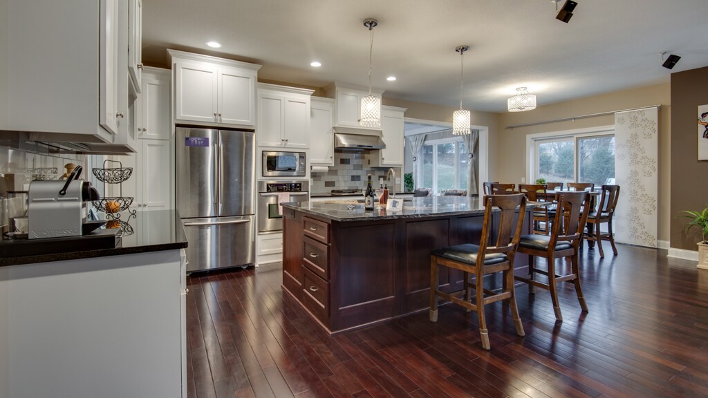New appliances and an open floor plan make this kitchen great for entertaining.