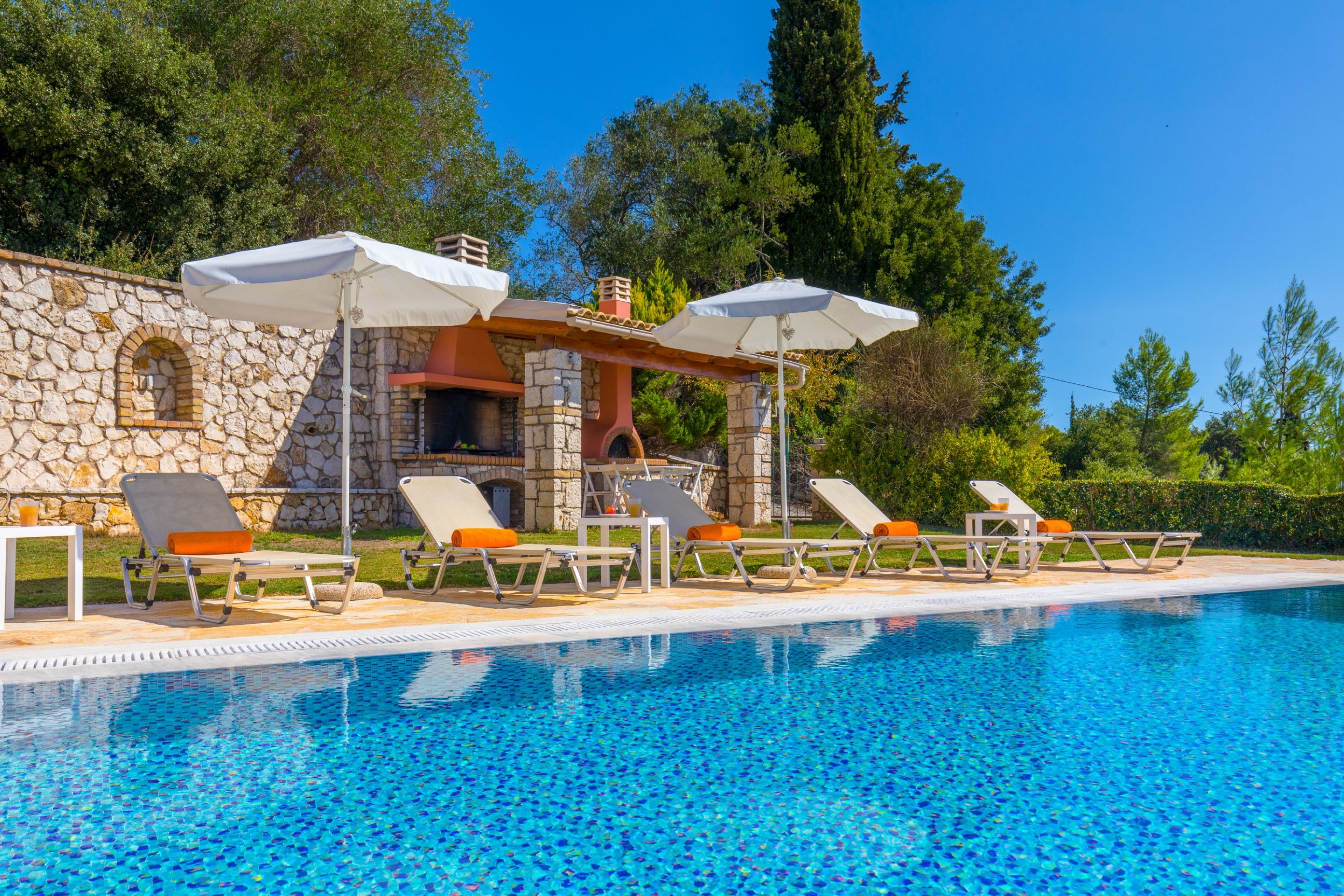 Private pool with separate BBQ area