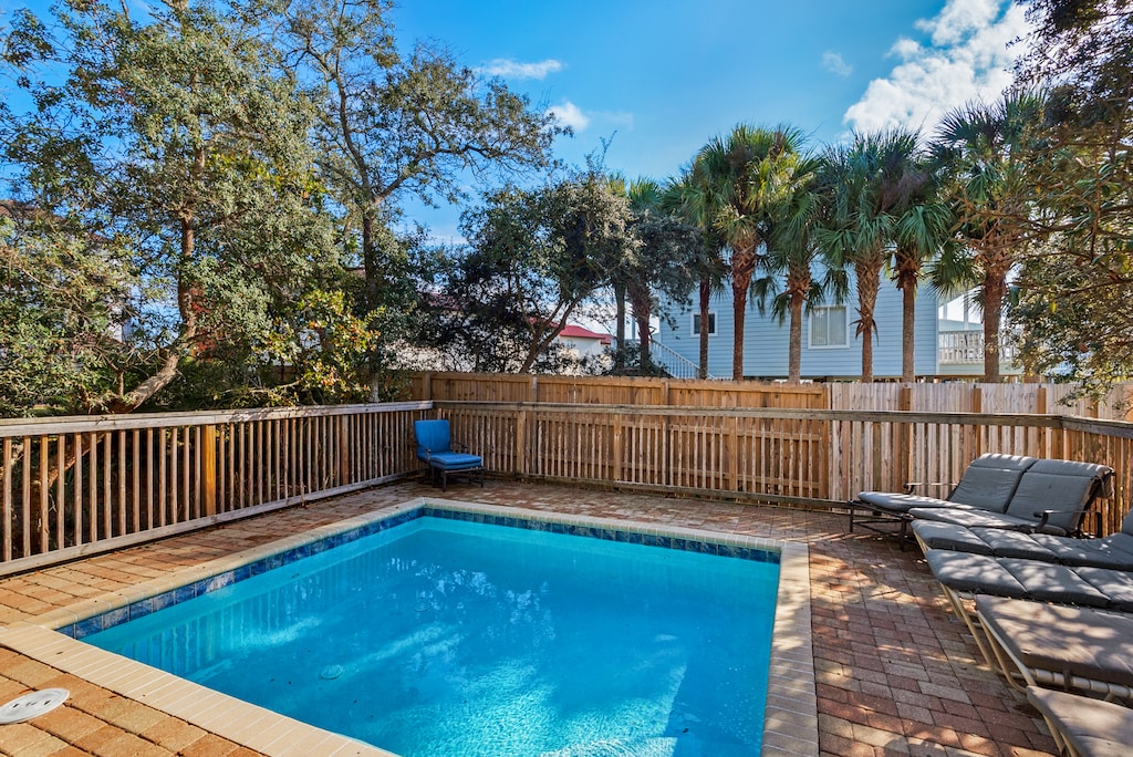 Go for a swim in the private pool