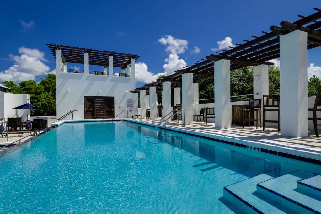 Community pool just steps away from the home