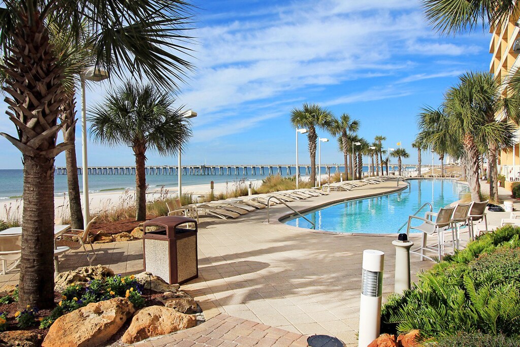 Lovely Landscaping by the Pools