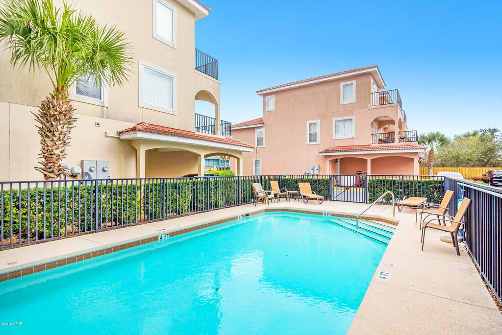 Sparkling community pool