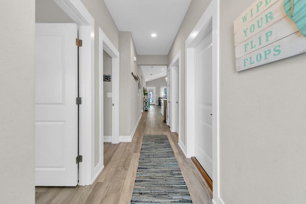 Head to the guest rooms