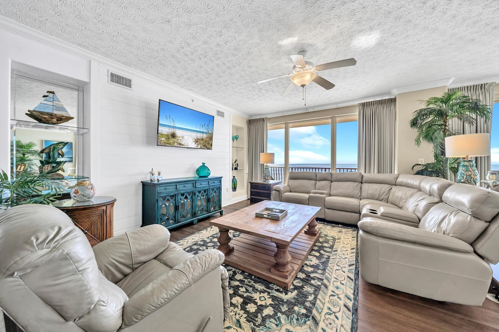 Living room with flat screen