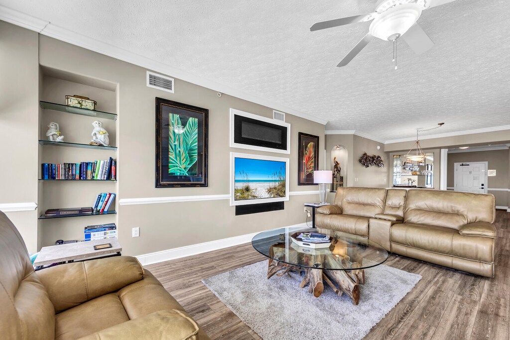 Living room with flat screen