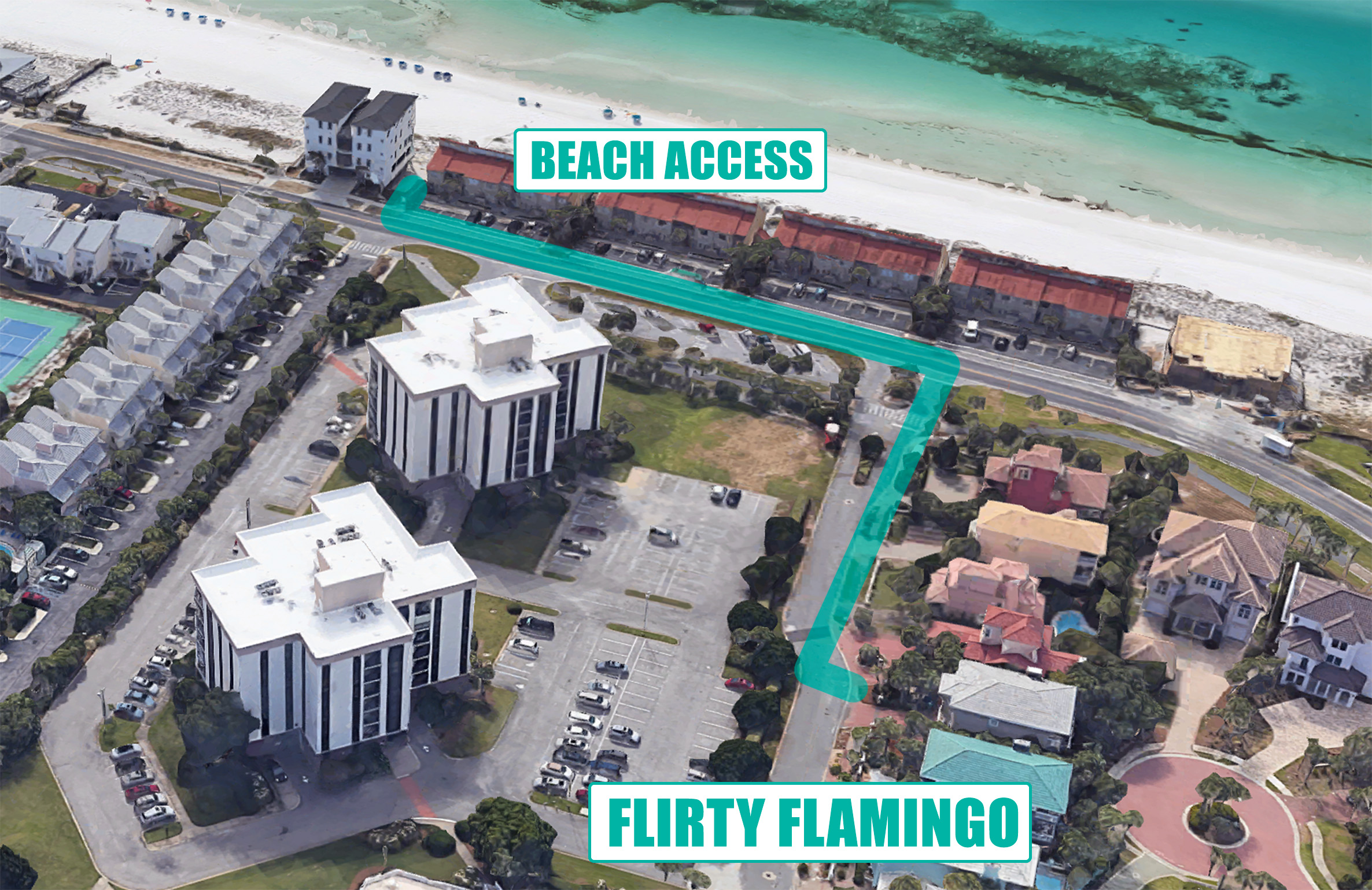 Flirty Flamingo Beach Access