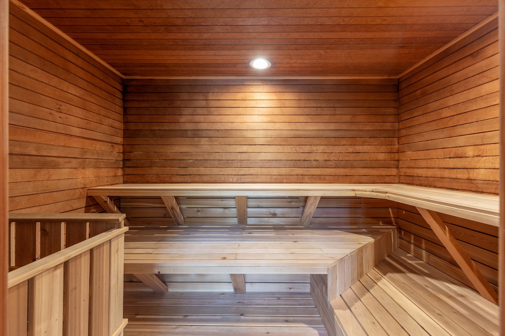 The Pines shared sauna. 