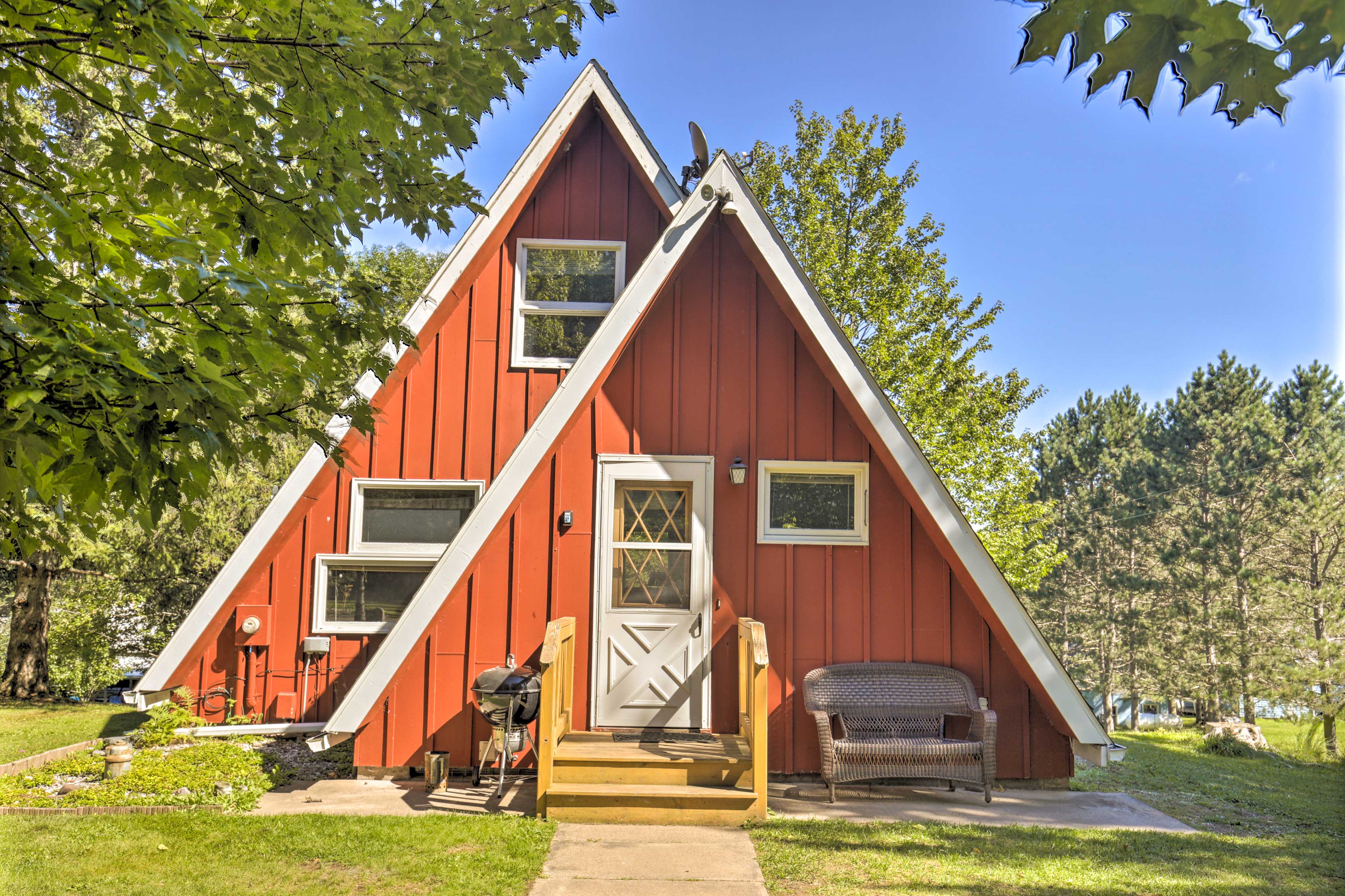 Property Image 1 - A-Frame Cabin w/ Private Boat Dock!