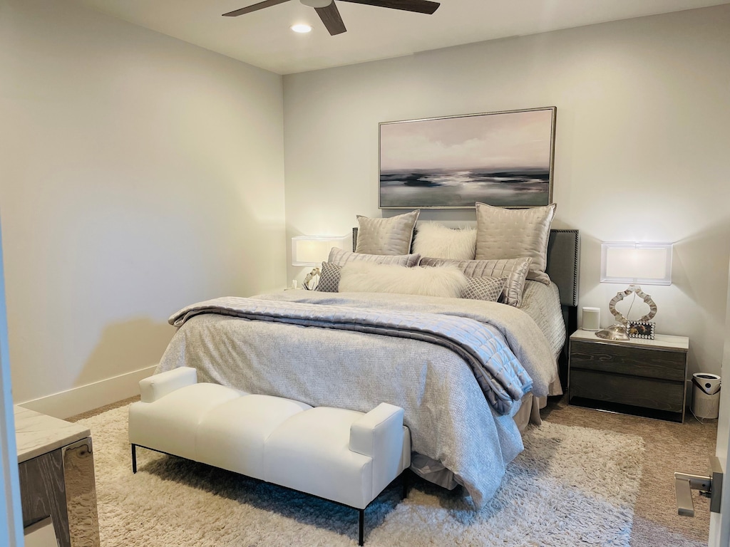 Layers of comfort offered in the master suite.