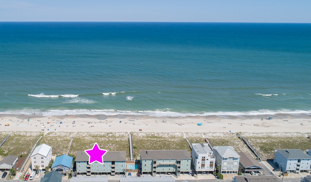 Aerial view of the deep blue ocean!