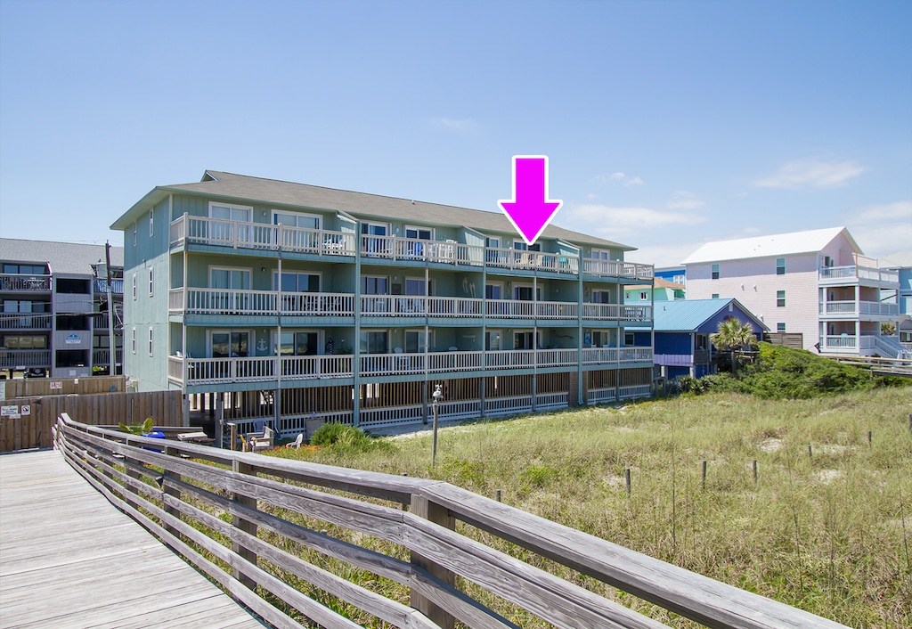 Walkway to the beach from The Carolina Kraken