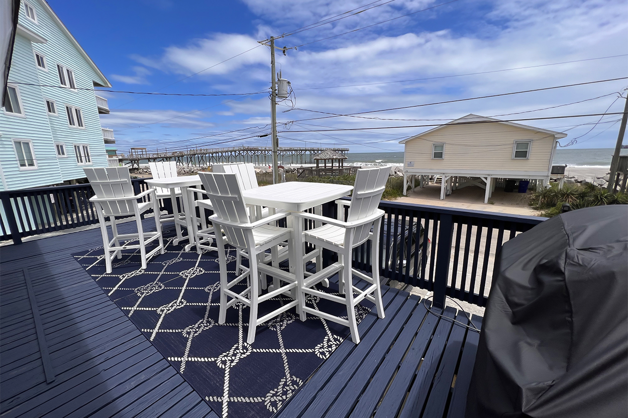 Oceanside Deck w/ new deck furniture!