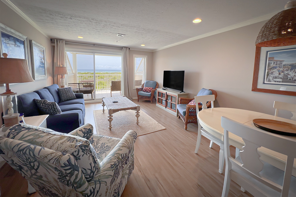 Living area with ocean views