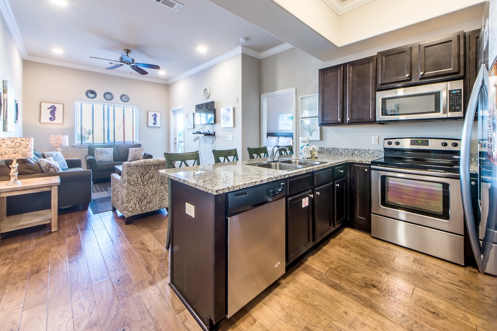 View from the kitchen in beautiful condo