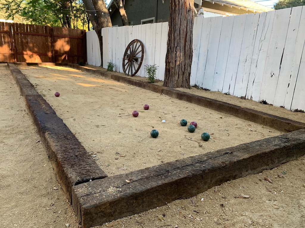 Bocce or cornhole area