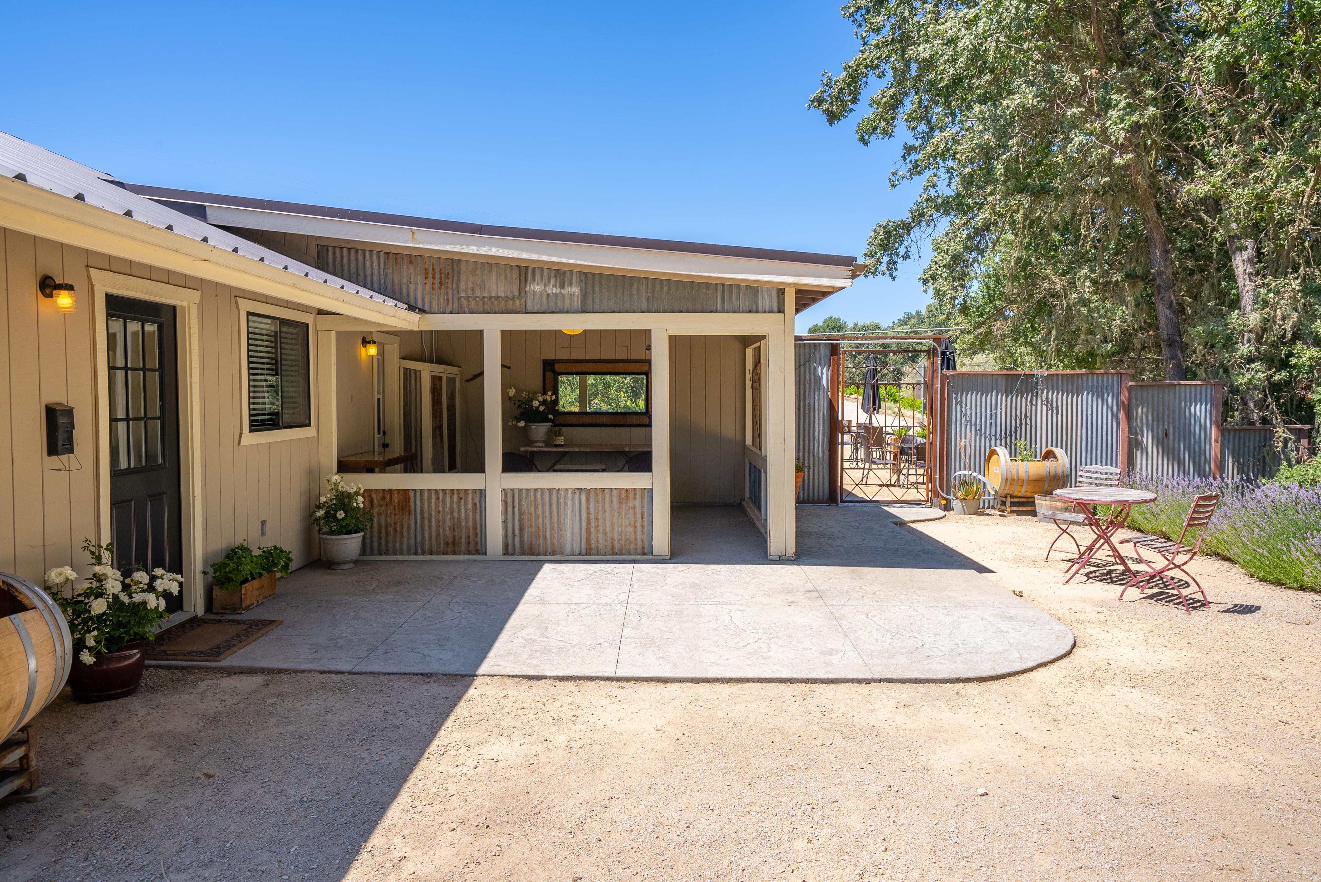 Gated Front Patio of the Cottage is All Yours to Enjoy