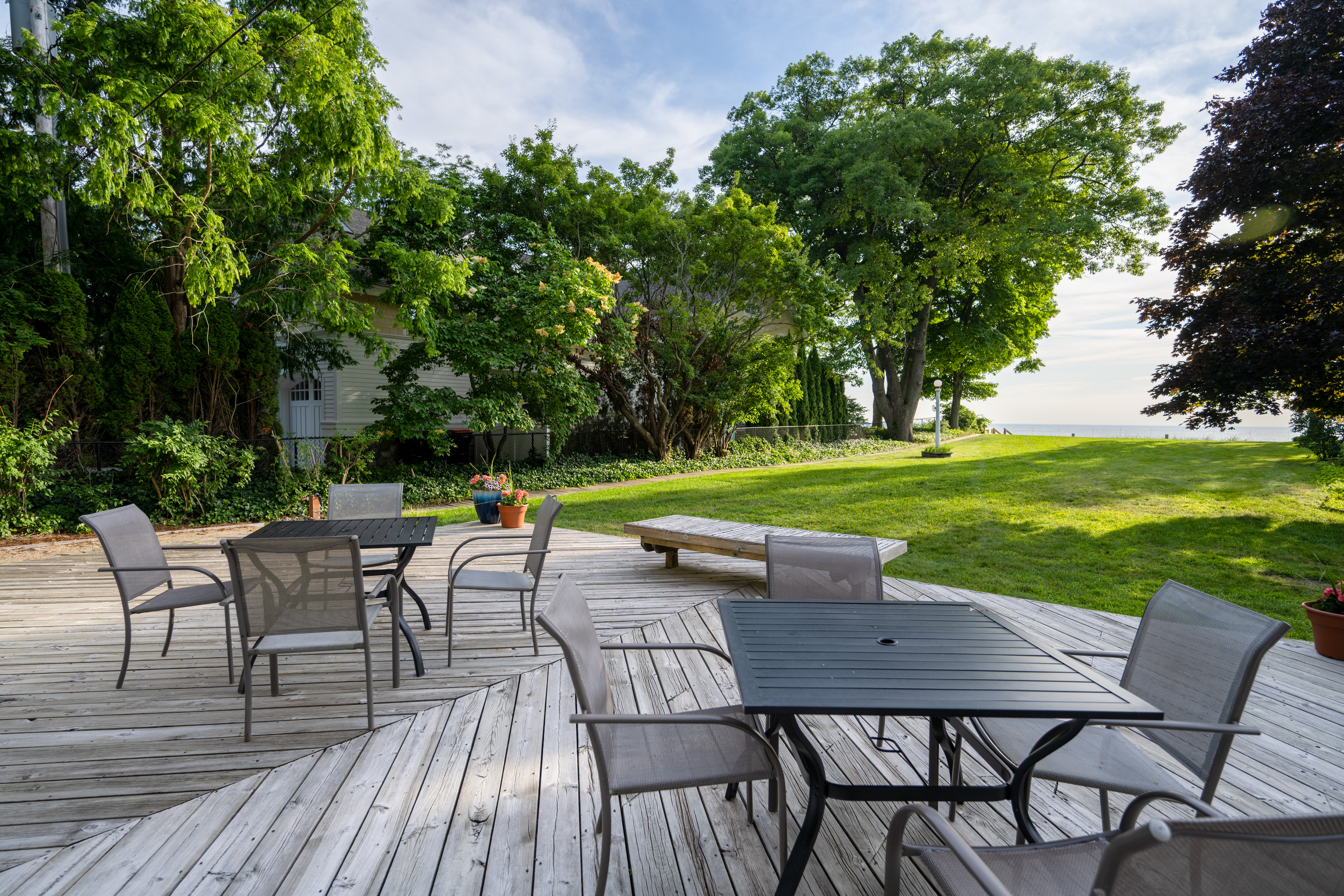 This is a perfect location to enjoy a quiet day overlooking Lake Michigan.