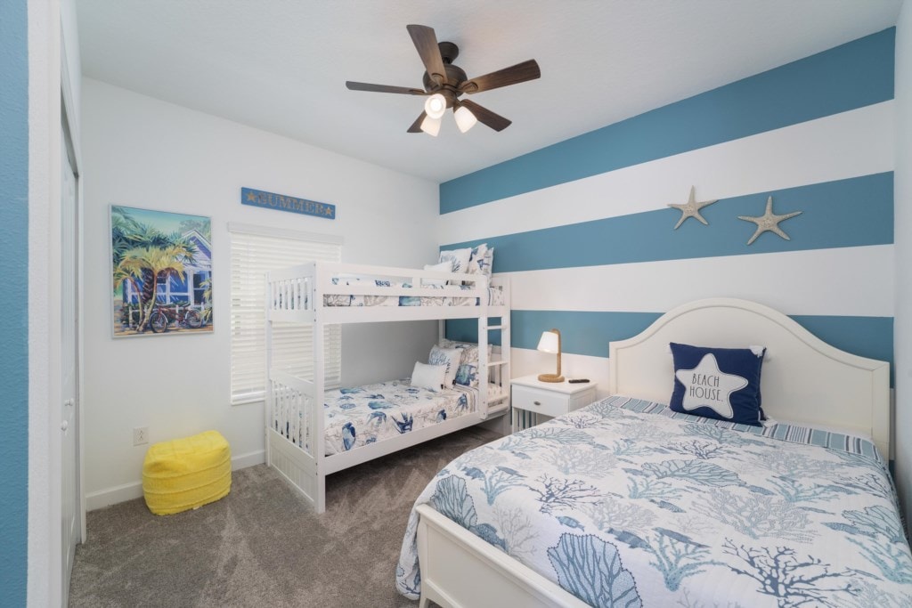 Full bed and tiwn bunk