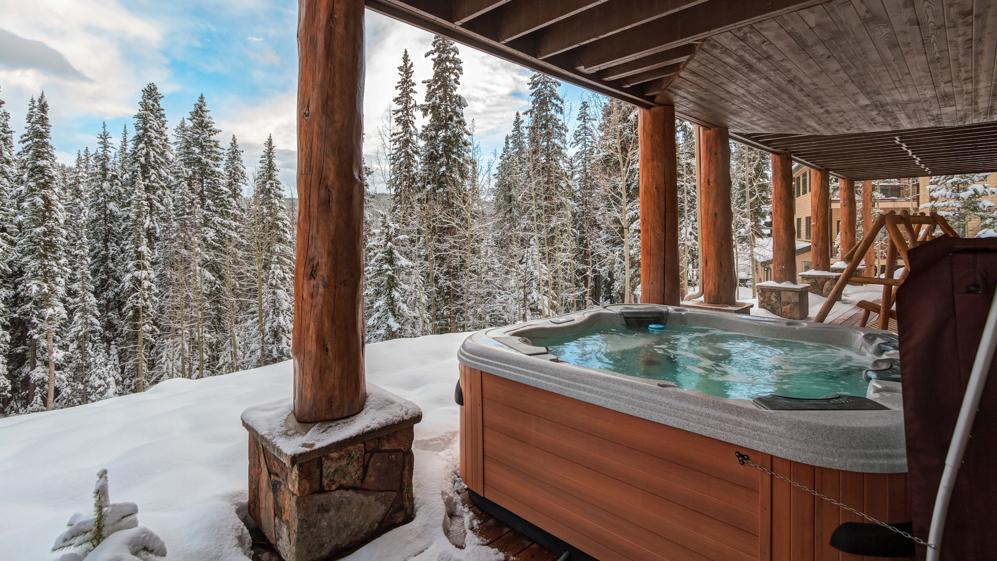 Take in all the views during a soak in your private hot tub