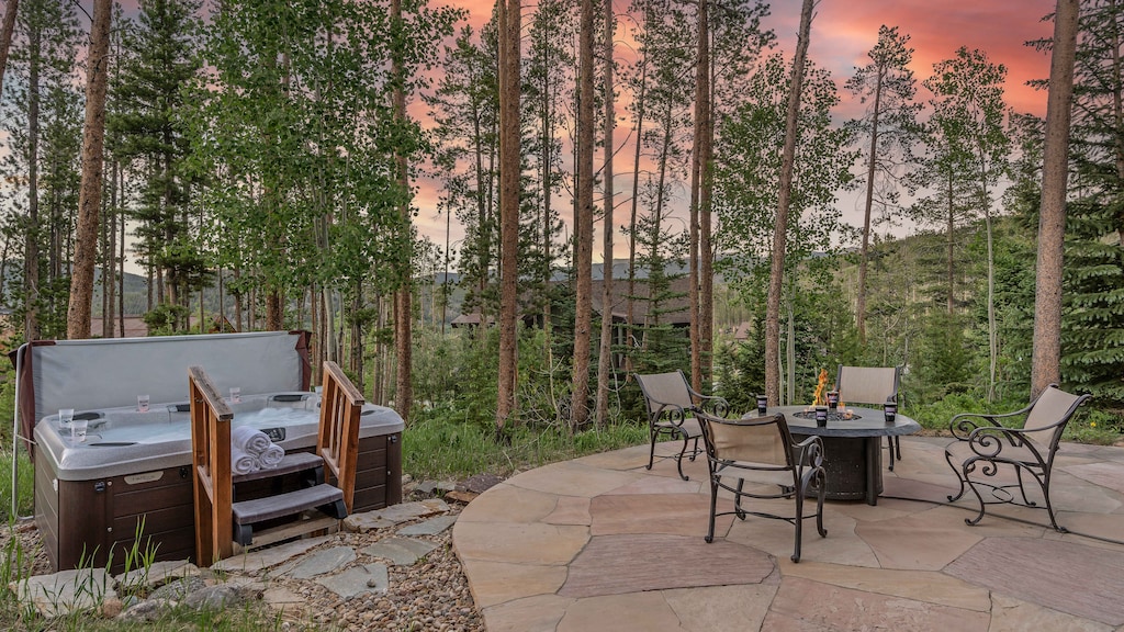 Secluded private patio area