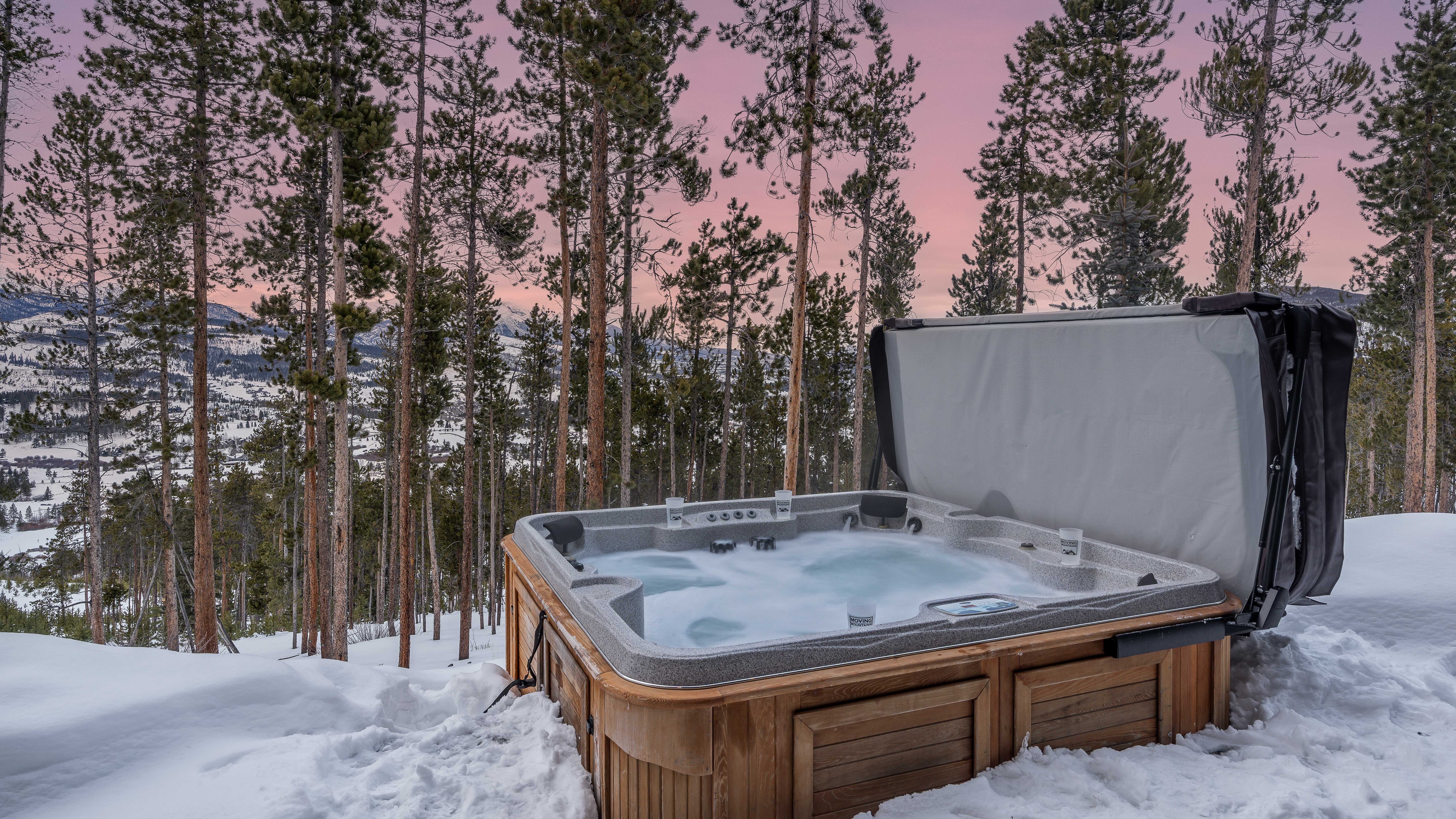 Private hot tub on lower patio