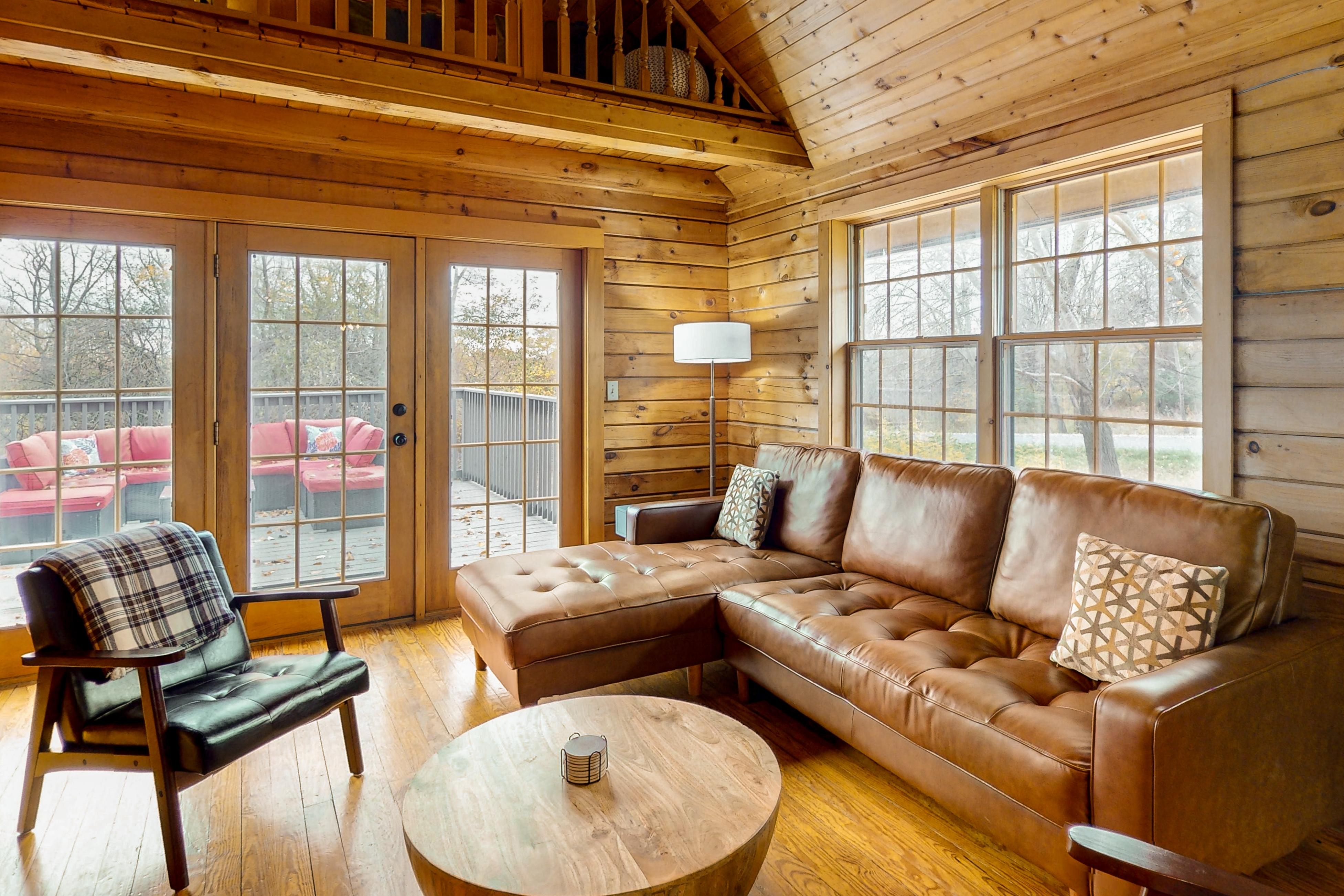 Property Image 2 - Modern Log Cabin with Vineyard Views