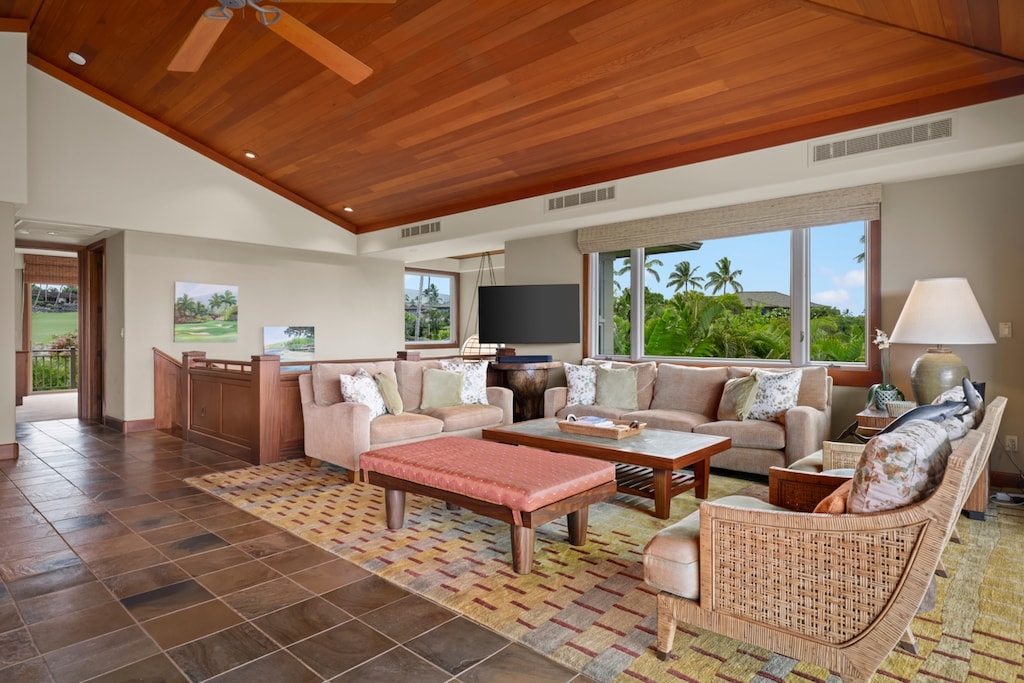 Ample interior space for gathering, entertaining and lounging.