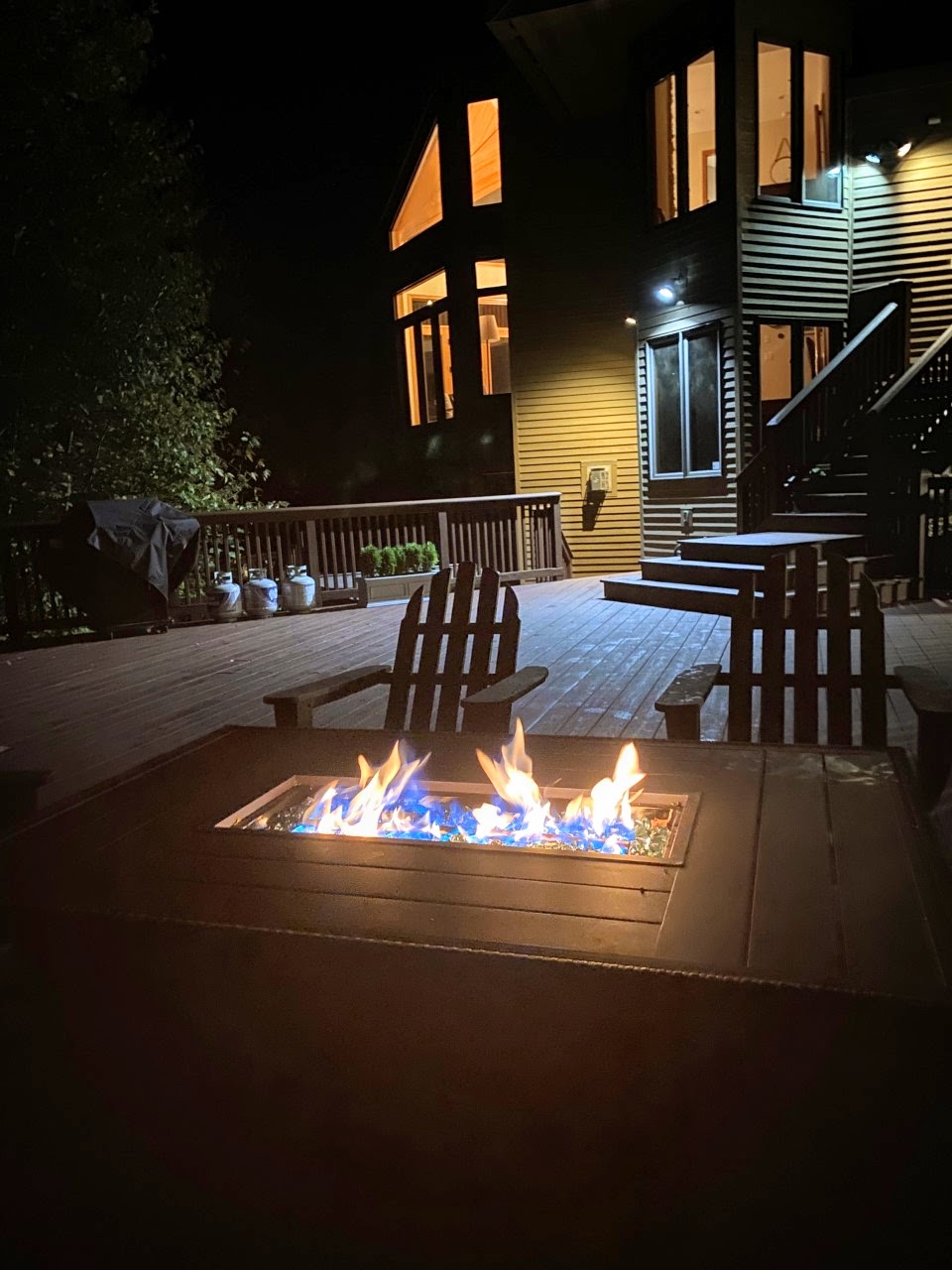 Gas powered Fire table