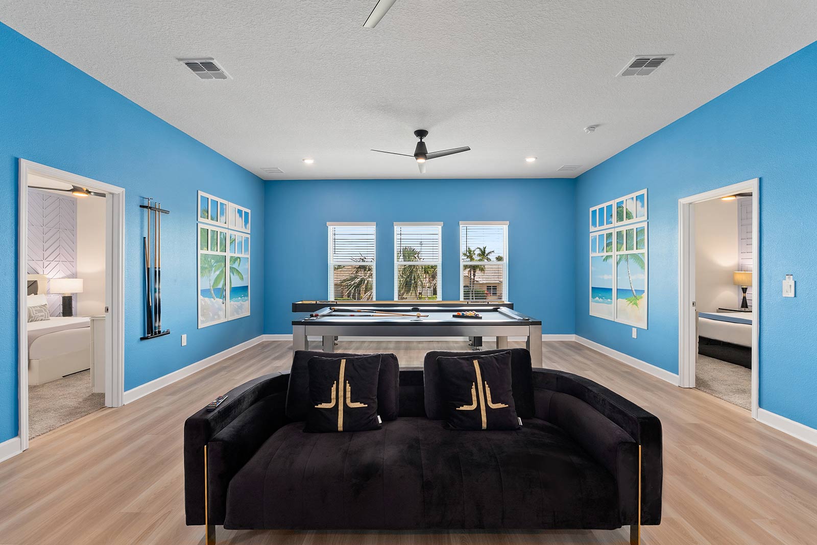 Loft on Second Floor w/ Shuffle Board & Pool Table