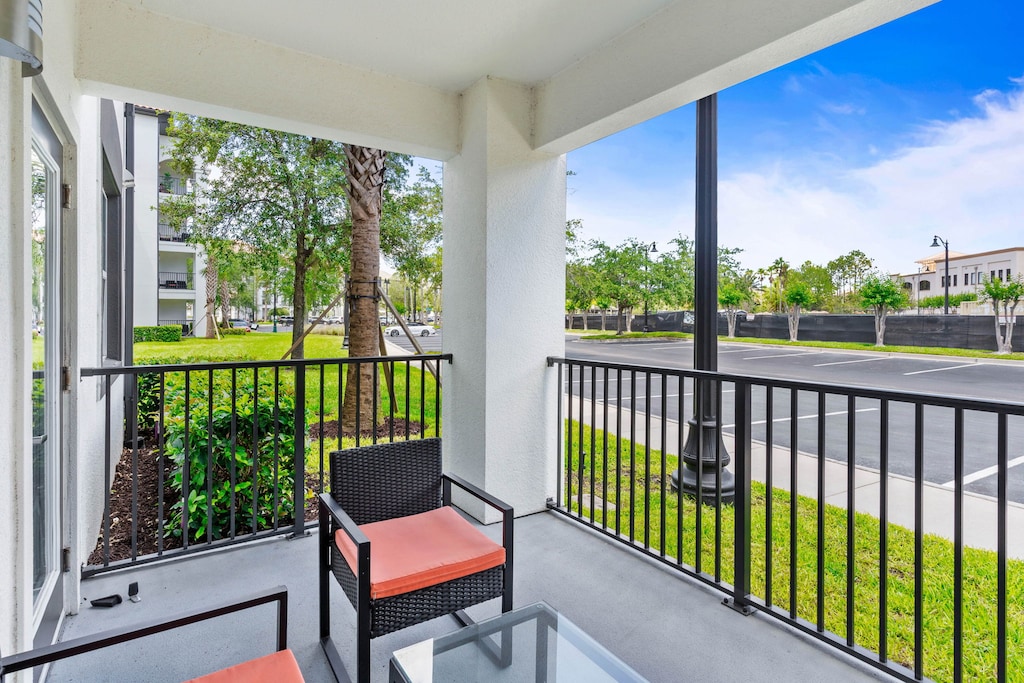 Al Fresco Bliss: Enjoy the luxury of open-air living in our private balcony, a perfect spot for sipping coffee or indulging in a glass of wine