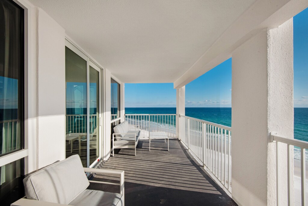 Soak up the sun on the balcony