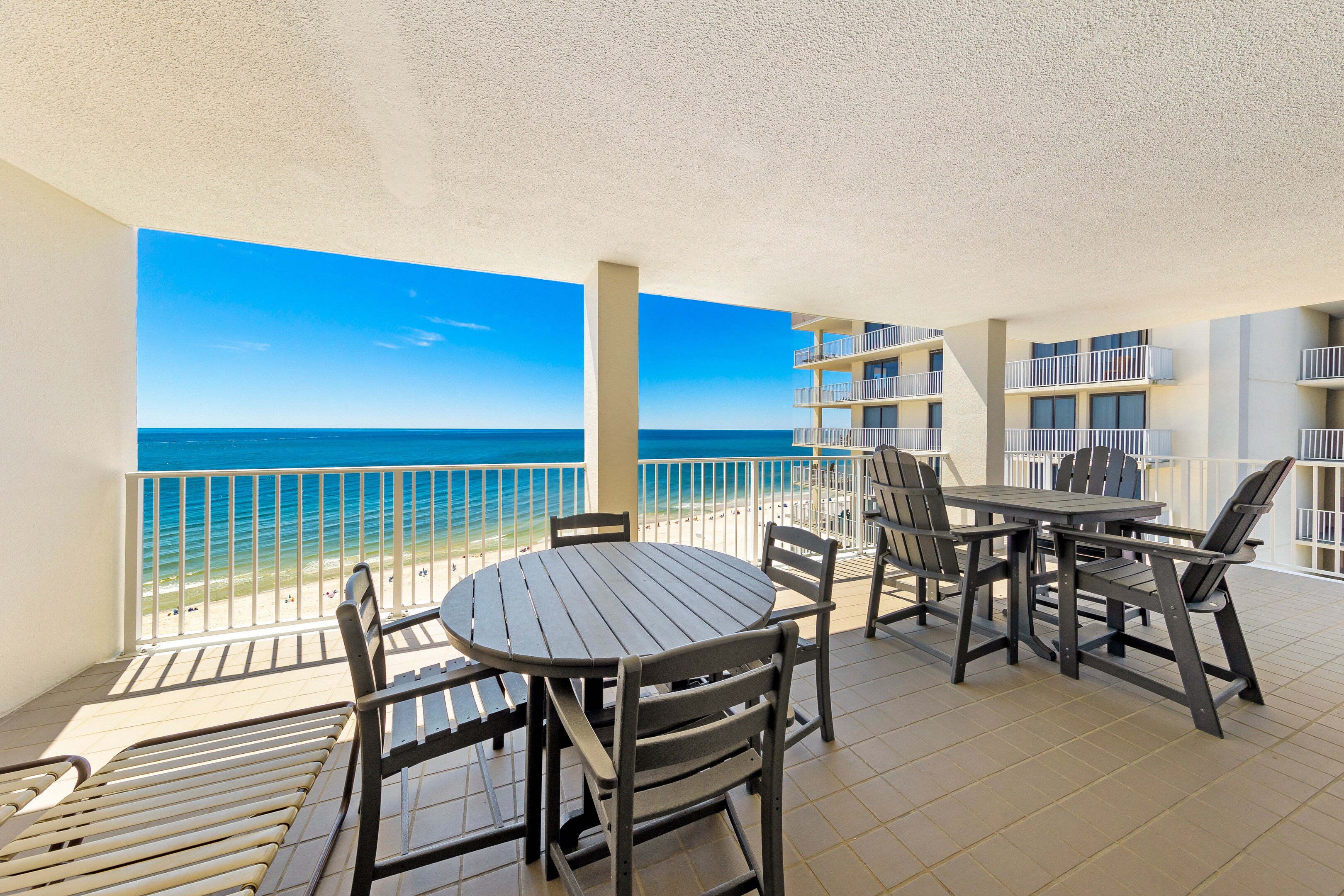Large Private Balcony Overlooking the Beach and the Gulf of Mexico