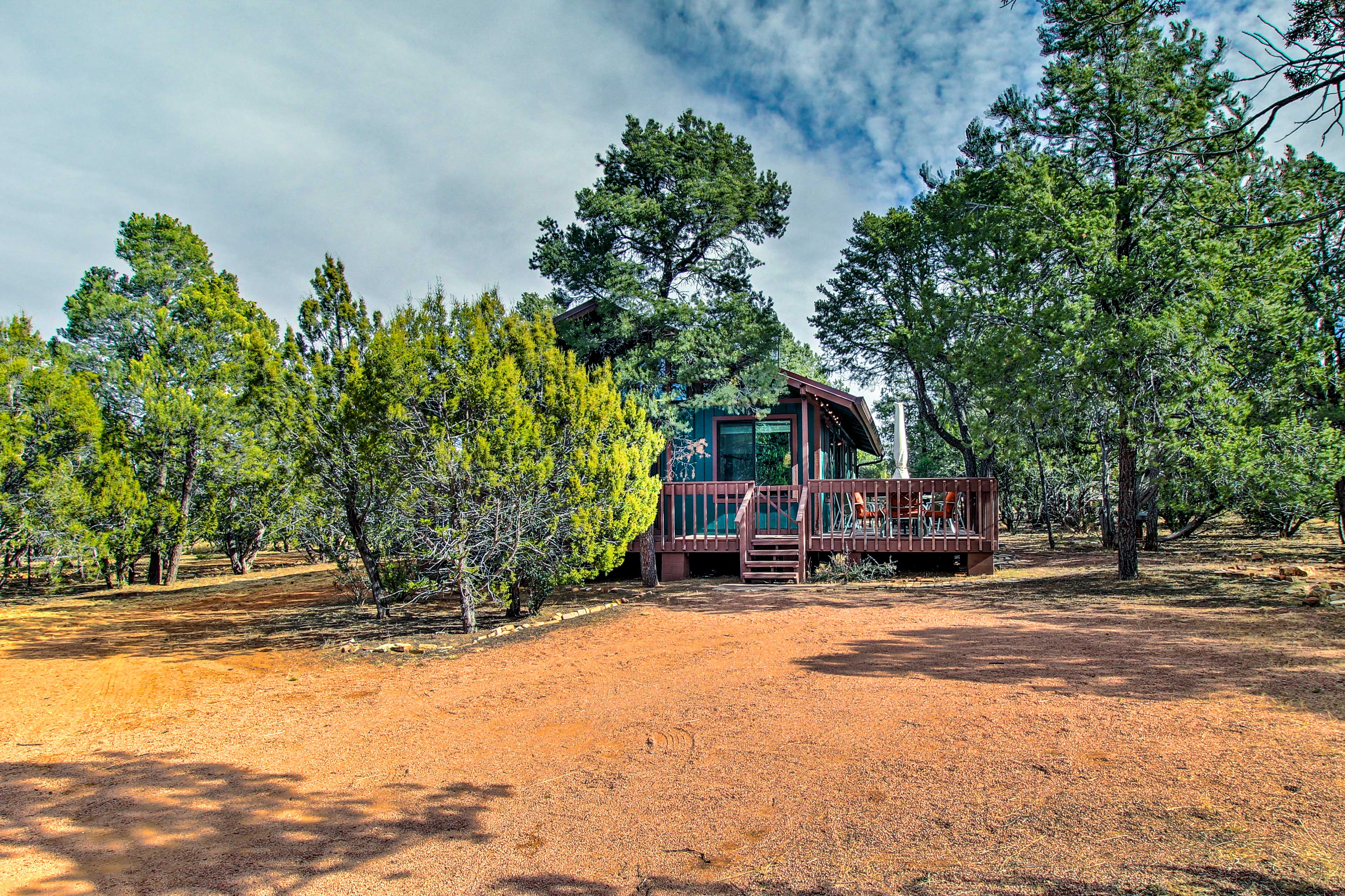 Property Image 2 - Modern Heber-Overgaard Cabin w/ Deck & Fire Pit