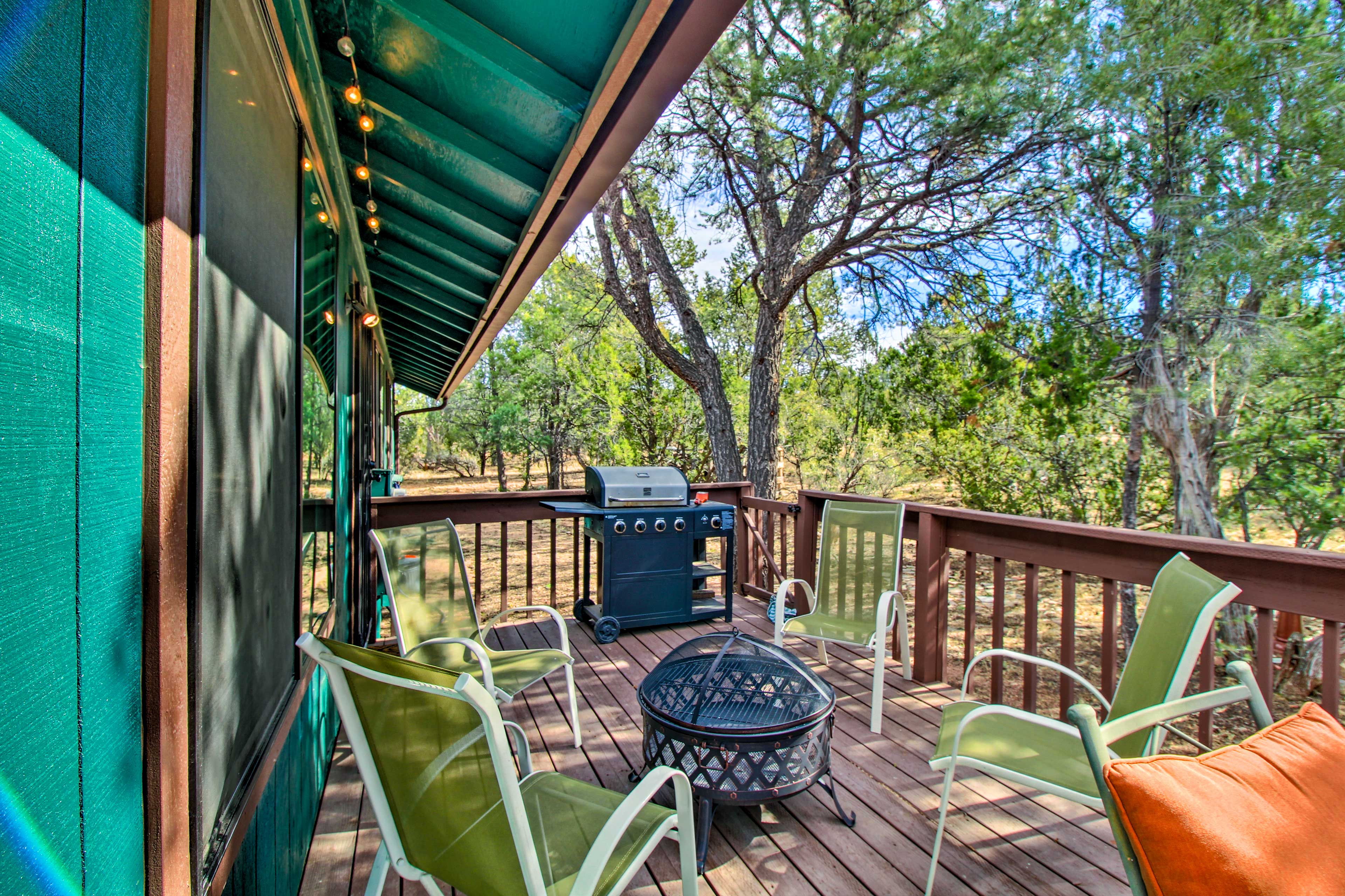 Property Image 2 - Modern Heber-Overgaard Cabin w/ Deck & Fire Pit