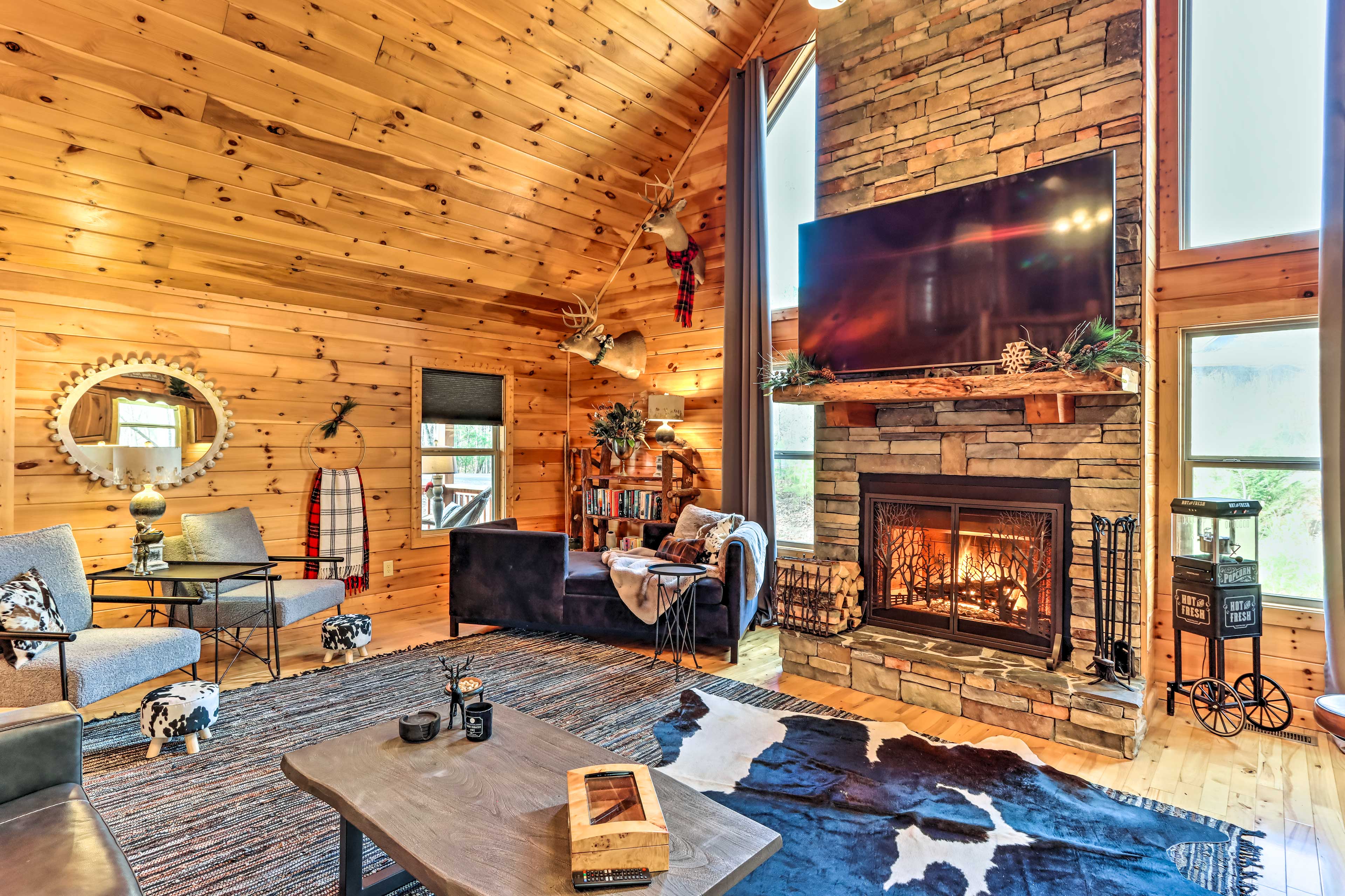 Property Image 1 - Upscale Cabin w/ Hot Tub + Fire Pit!